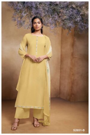 My Fashion Road Ganga Fashion Tucker Exclusive Cotton Linen Suit | S2651 – B