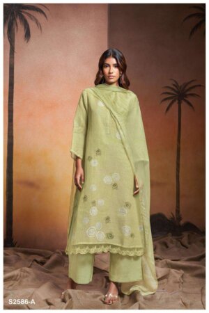 My Fashion Road Ganga Fashion Vida Premium Designs Linen Suit | S2586-A