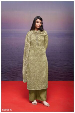 My Fashion Road Ganga Gala Premium Satin Cotton Exclusive Branded Suit | S2055-A