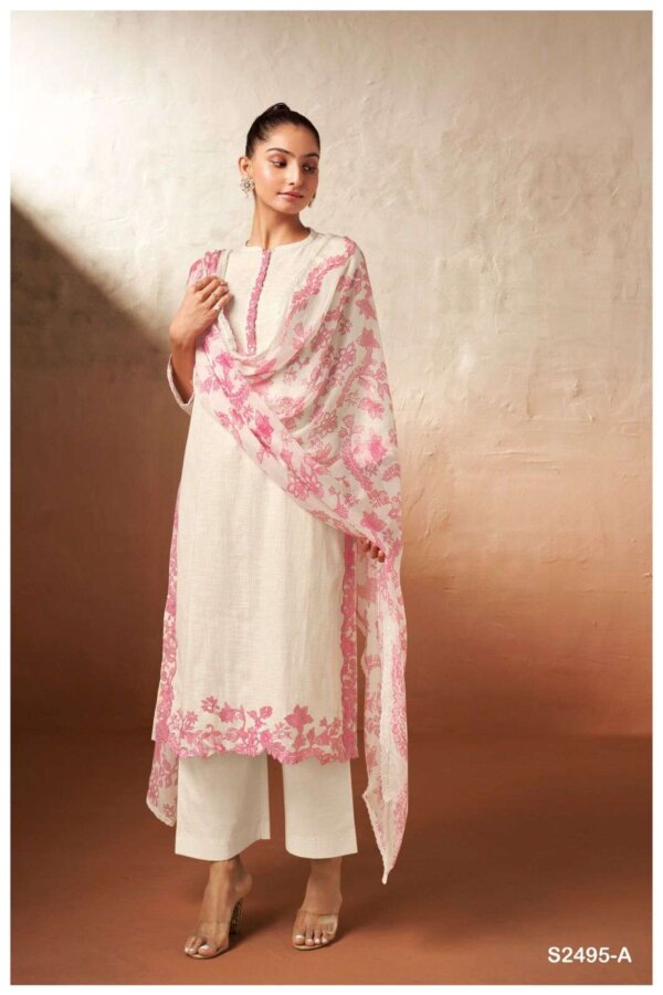 My Fashion Road Ganga Jessi Premium Cotton Linen Suit  | S2495 – A