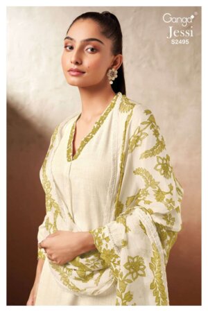 My Fashion Road Ganga Jessi Premium Cotton Linen Suit  | S2495 – B