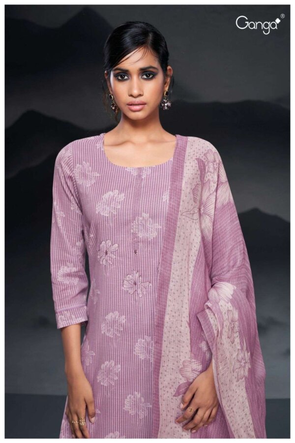 My Fashion Road Ganga kilah Fancy Linen Cotton Ladies Suit | S2402-D