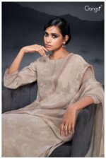 My Fashion Road Ganga kilah Fancy Linen Cotton Ladies Suit | S2402-C