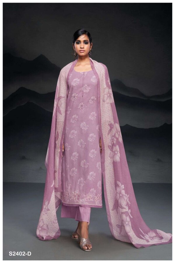 My Fashion Road Ganga kilah Fancy Linen Cotton Ladies Suit | S2402-D