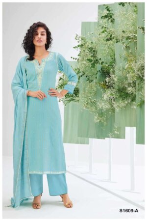 My Fashion Road Ganga Nargis Festive Wear Jacquard Cotton Suits | S1609 – A
