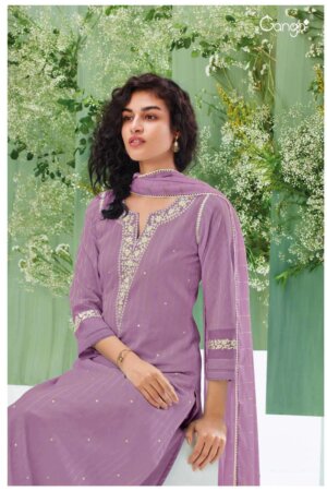My Fashion Road Ganga Nargis Festive Wear Jacquard Cotton Suits | S1609 – C