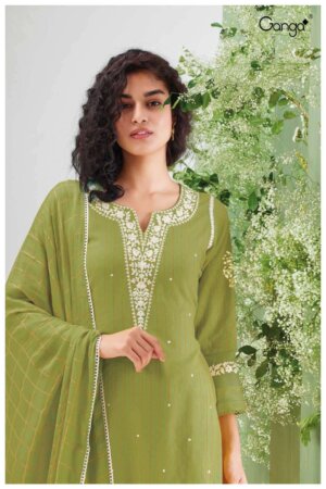My Fashion Road Ganga Nargis Festive Wear Jacquard Cotton Suits | S1609 – D