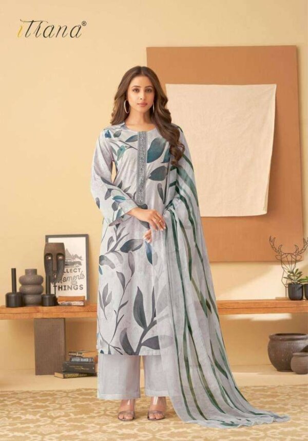 My Fashion Road T And M Designer Qasida Designer Linen Ladies Suit | 2150