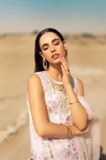My Fashion Road Noor Handwork Laserkari Lawn Unstitched Collection 2024 | D5