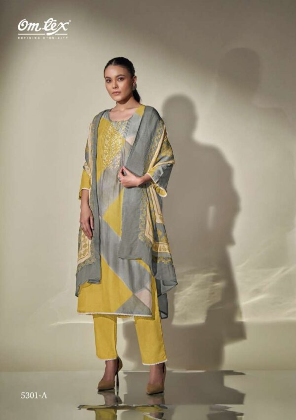 My Fashion Road Omtex Noura Digital Print Fancy Silk Suit | 5301- A