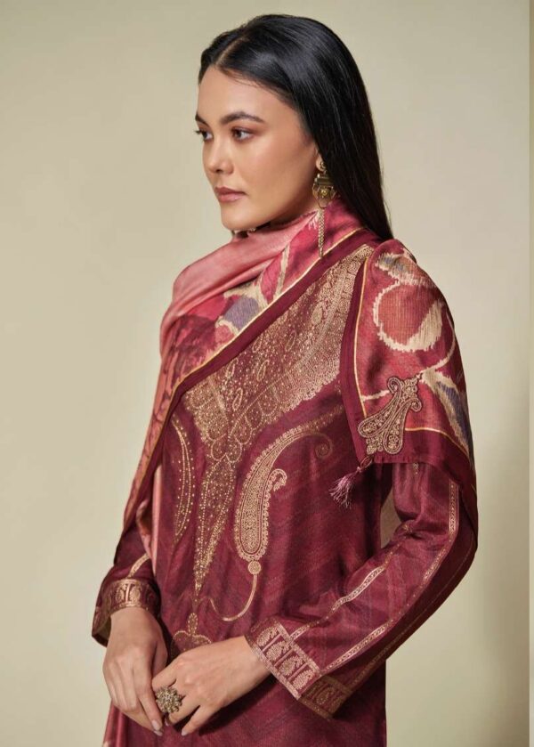 My Fashion Road Omtex Cordelia Fancy Jacquard Silk Partywear Dress | 5251- B