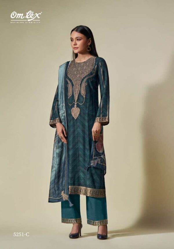 My Fashion Road Omtex Cordelia Fancy Jacquard Silk Partywear Dress | 5251- C