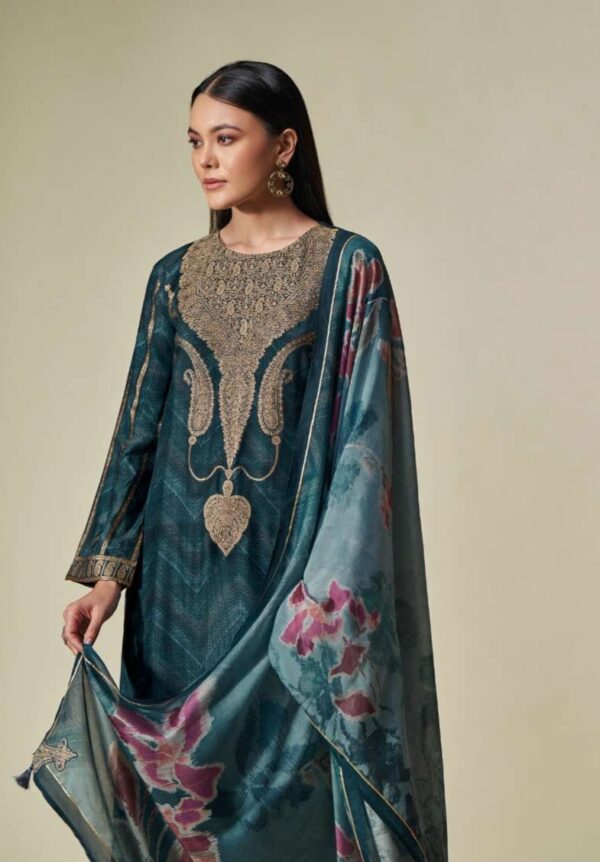 My Fashion Road Omtex Cordelia Fancy Jacquard Silk Partywear Dress | 5251- C