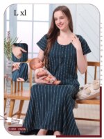 My Fashion Road Pinklabel Women Cotton Printed Long Feeding Nighty – N06 | Buy 1 get 1