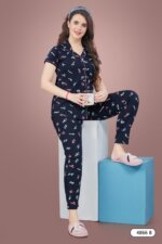 My Fashion Road Pinklabel Women Cotton Printed Nightsuit Pajama Set – N14 | Buy 1 get 1