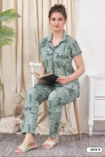 My Fashion Road Pinklabel Women Cotton Printed Nightsuit Pajama Set – N16 | Buy 1 get 1