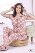 My Fashion Road Pinklabel Women Cotton Printed Nightsuit Pajama Set – N04 | Buy 1 get 1