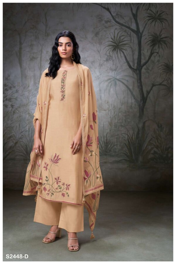 My Fashion Road Ganga Fashion Clayton Premium Designs Bemberg Silk Suits | S2448 – C