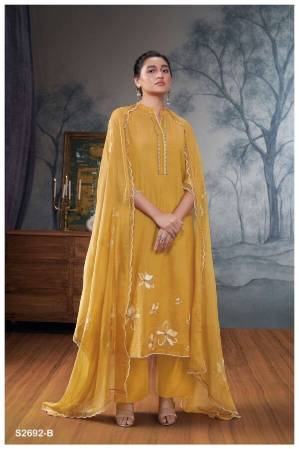 My Fashion Road Ganga Fashion Trishika Latest Designer Muslin Suit | S2692 – B
