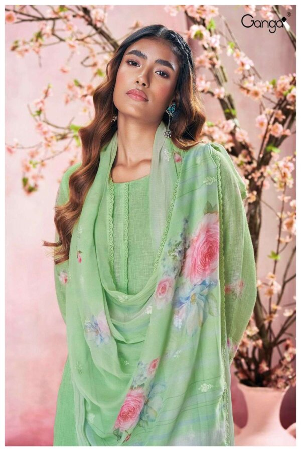 My Fashion Road Ganga Fashion Ubika Designer Linen Suit | S2778 – B