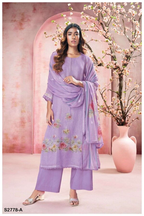 My Fashion Road Ganga Fashion Ubika Designer Linen Suit | S2778 – A