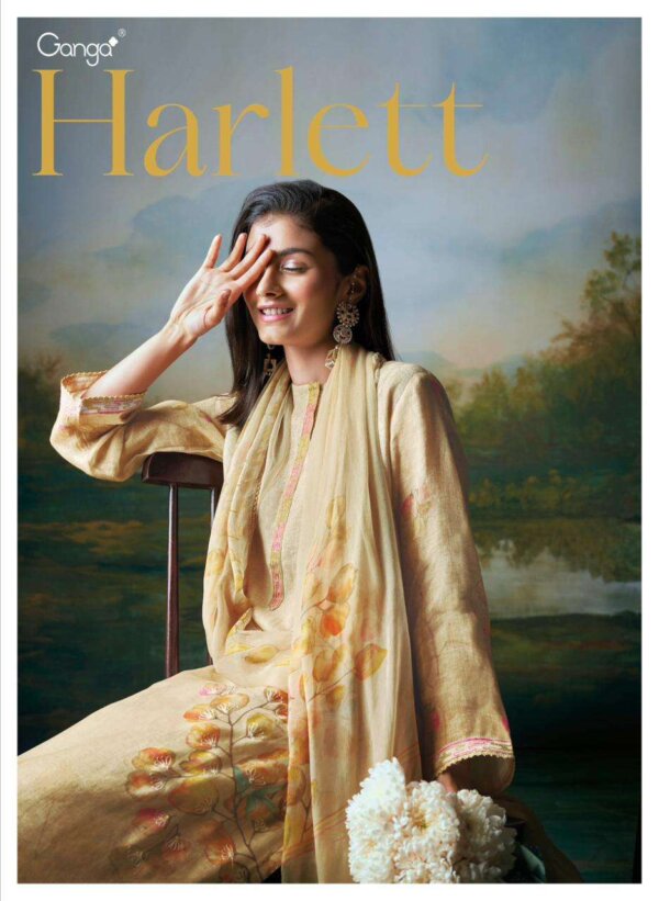 My Fashion Road Ganga Harlett Exclusive Designs Linen Dress | C1807