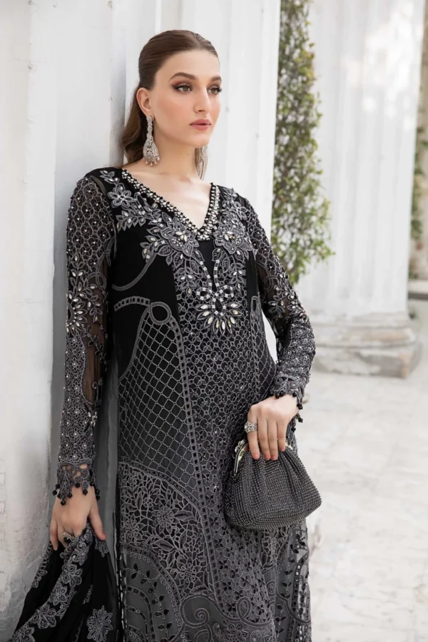 My Fashion Road MARIA.B Chiffons Unstitched Collection 2024 | MPC-24-101