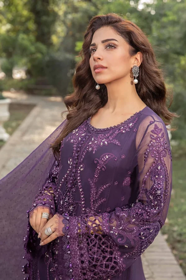 My Fashion Road MARIA.B Chiffons Unstitched Collection 2024 | MPC-24-102
