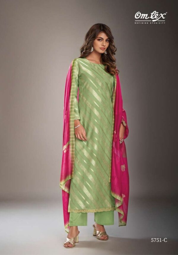 My Fashion Road Omtex Nikisha Exclusive Silk Jacquard Ladies Suit | 5751 – C