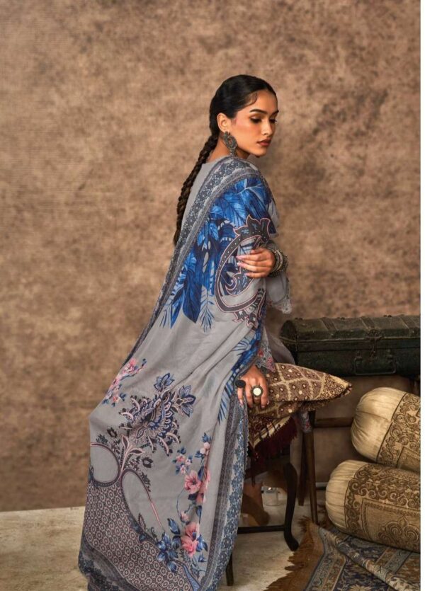 My Fashion Road Kimora Heer Malika Fancy Designer Work Muslin Suit | 9392