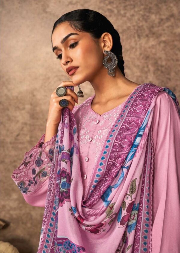 My Fashion Road Kimora Heer Malika Fancy Designer Work Muslin Suit | 9393
