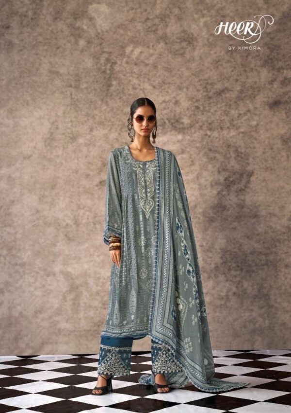 My Fashion Road Kimora Heer Mehbooba Exclusive Work Muslin Suit | 9381