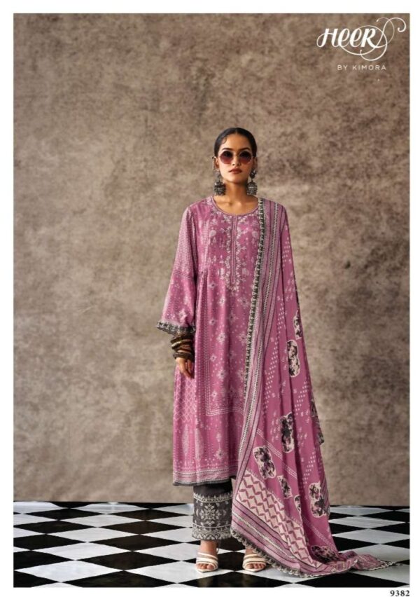 My Fashion Road Kimora Heer Mehbooba Exclusive Work Muslin Suit | 9382