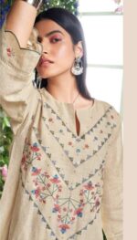 My Fashion Road Ganga Fashion Sharvi Fancy Linen Cotton Ladies Suit | C1974