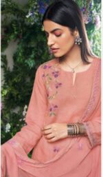 My Fashion Road Ganga Fashion Sharvi Fancy Linen Cotton Ladies Suit | C1976