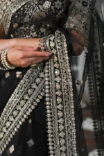 My Fashion Road Qalamkar Wedding Formals | Bridal Collection 2024 | RF-08 | Black Saree