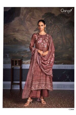 My Fashion Road Ganga Fashion Alfaz Premium Designs Jacquard Silk Suit | C2060