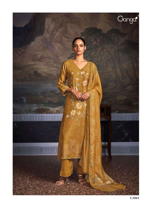My Fashion Road Ganga Fashion Alfaz Premium Designs Jacquard Silk Suit | C2061