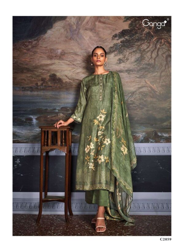 My Fashion Road Ganga Fashion Alfaz Premium Designs Jacquard Silk Suit | C2059