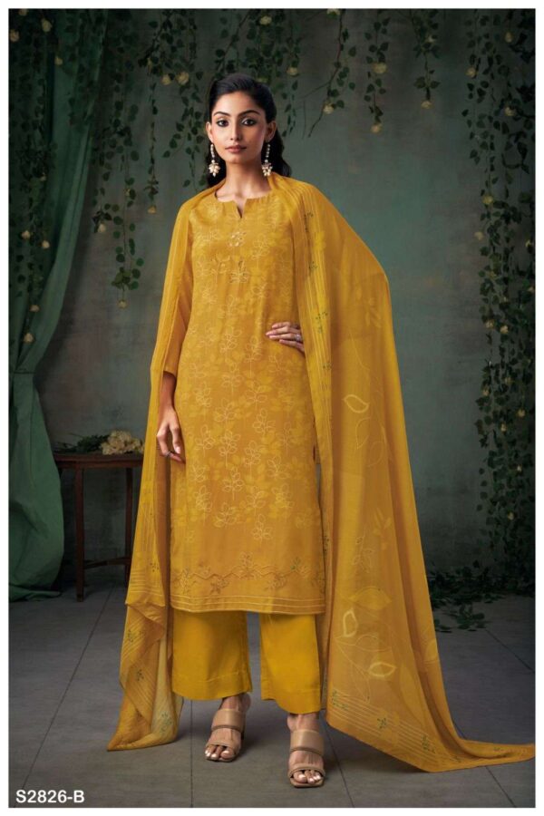 My Fashion Road Ganga Fashion Cecilia Exclusive Muslin Silk Dress | S2826 – B