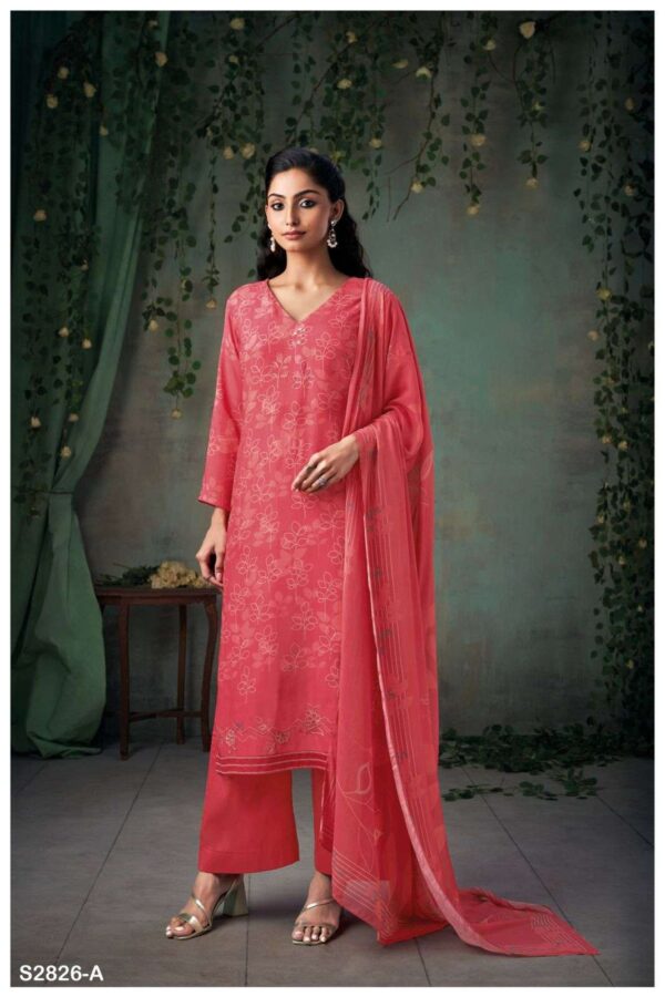 My Fashion Road Ganga Fashion Cecilia Exclusive Muslin Silk Dress | S2826 – A