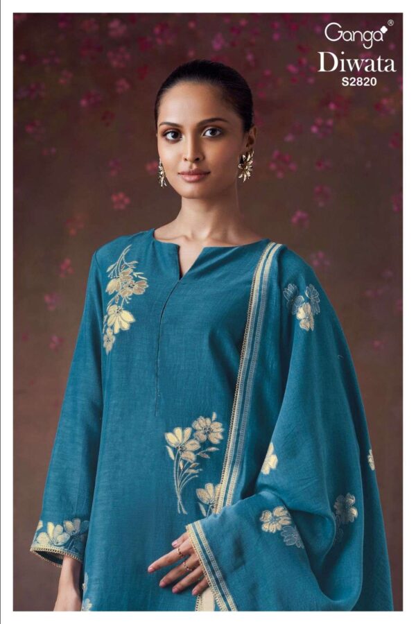My Fashion Road Ganga Fashion Diwata Premium Style Jacquard Silk Dress | S2820 – B