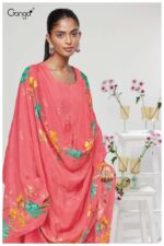 My Fashion Road Ganga Fashion Hanika Designer Bemberg Silk Suit | S2482 – B