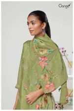 My Fashion Road Ganga Fashion Hanika Designer Bemberg Silk Suit | S2482 – A