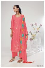 My Fashion Road Ganga Fashion Hanika Designer Bemberg Silk Suit | S2482 – B