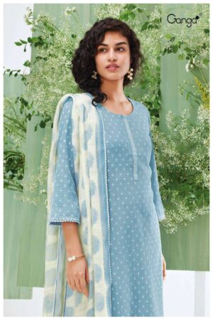 My Fashion Road Ganga Fashion Inaaya Exclusive Linen Cotton Suit | S2742 – A
