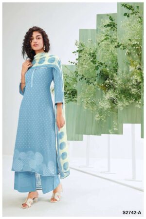 My Fashion Road Ganga Fashion Inaaya Exclusive Linen Cotton Suit | S2742 – A