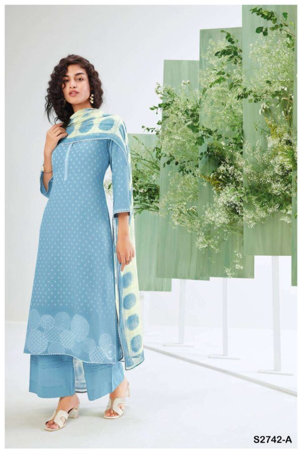 My Fashion Road Ganga Fashion Inaaya Exclusive Linen Cotton Suit | S2742 – A