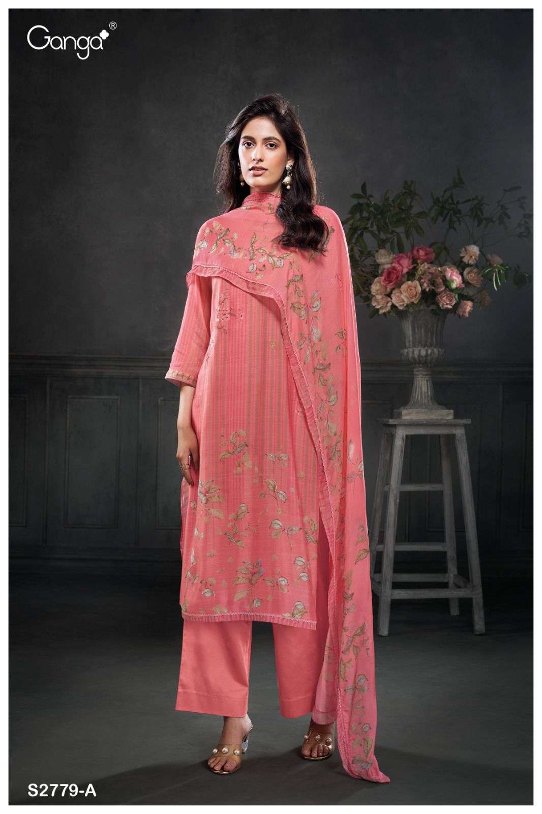 My Fashion Road Ganga Fashion Jessalyn Bemberg Silk Fancy Ladies Suit | S2779 – A My Fashion Road Ganga Fashion Jessalyn Bemberg Silk Fancy Ladies Suit | S2779 – A