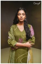 My Fashion Road Ganga Fashion Jules Exclusive Fancy Satin Silk Suit  | S2351 – D